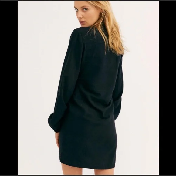 NWOT! Free People ‘Eye Catchin’ black mini dress Small - Picture 2 of 7